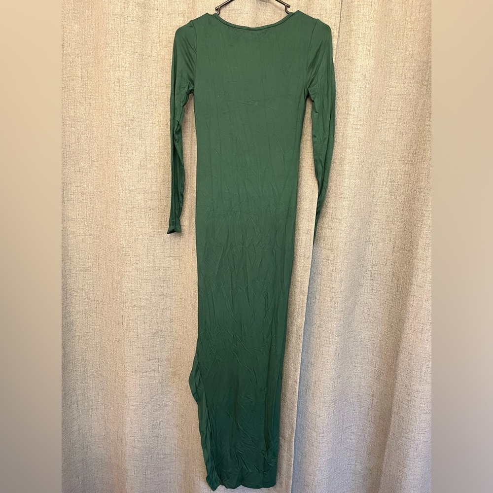 Verdusa Women's Long Sleeve Scoop Neck High Slit Long Maxi Dress XSMALL - Picture 8 of 8